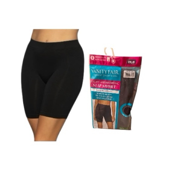 Vanity Fair Black Shapewear Slip Shorts Intimates - Picture 1 of 8